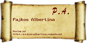 Pajkos Albertina névjegykártya